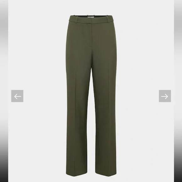 NWT Aritzia Babaton Dark Olive Pants - size 2 - Picture 6 of 6